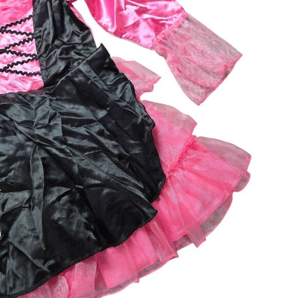 Disney Pirates of the Caribbean pink and black pirate dress costume M7/8 - Picture 4 of 6